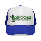 SILK ROAD Anonymous Marketplace Camel Logo - hacker crypto dark web Mesh Trucker Cap