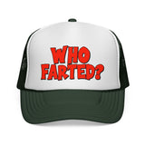 WHO FARTED? - funny retro 80s fart jokes vintage style Mesh Trucker Cap