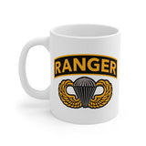 Ranger I Wanna Live a Life of Danger - Military air Combat USA Vet logo ceramic coffee mug