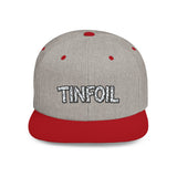 TINFOIL - Hat Funny Conspiracy Theory Pun Alien UFO Lover Punny Sarcastic 6 Panel Flat Snapback Cap