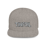 TINFOIL - Hat Funny Conspiracy Theory Pun Alien UFO Lover Punny Sarcastic 6 Panel Flat Snapback Cap
