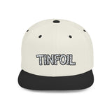 TINFOIL - Hat Funny Conspiracy Theory Pun Alien UFO Lover Punny Sarcastic 6 Panel Flat Snapback Cap