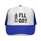 I'll GO - Retro Vintage 80s Space Shuttle Astronaut sci-fi Funny Exploration Humor Mesh Trucker Cap