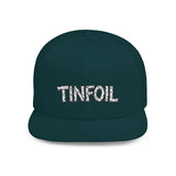 TINFOIL - Hat Funny Conspiracy Theory Pun Alien UFO Lover Punny Sarcastic 6 Panel Flat Snapback Cap