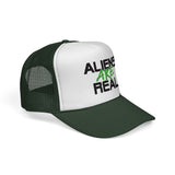 Aliens are Real - Funny UFO Exist Outer Space sci-fi Visitor Mesh Trucker Cap