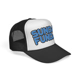 Sunday Funday - Retro Beach & Pool Party Summertime Hat Fun Mesh Trucker Cap