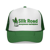 SILK ROAD Anonymous Marketplace Camel Logo - hacker crypto dark web Mesh Trucker Cap