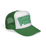 Sunday Funday - Retro Beach & Pool Party Summertime Hat Fun Mesh Trucker Cap