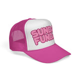 Sunday Funday - Retro Beach & Pool Party Summertime Hat Fun Mesh Trucker Cap
