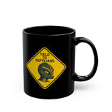 YIELD TO REPTILIANS - Funny UFO Conspiracy Theory Alien Believer coffee tea ceramic mug