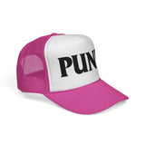 PUNK - music lover hardcore metal thrash rock n roll font funny Mesh Trucker Cap