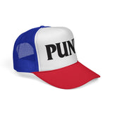 PUNK - music lover hardcore metal thrash rock n roll font funny Mesh Trucker Cap