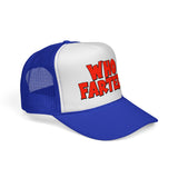 WHO FARTED? - funny retro 80s fart jokes vintage style Mesh Trucker Cap
