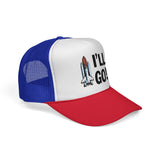 I'll GO - Retro Vintage 80s Space Shuttle Astronaut sci-fi Funny Exploration Humor Mesh Trucker Cap