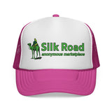 SILK ROAD Anonymous Marketplace Camel Logo - hacker crypto dark web Mesh Trucker Cap