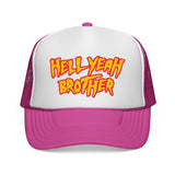 Hell Yeah Brother - 80s pop Culture Wrestling Quote USA bro Retro Throwback  Mesh Trucker Cap