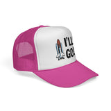 I'll GO - Retro Vintage 80s Space Shuttle Astronaut sci-fi Funny Exploration Humor Mesh Trucker Cap