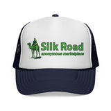 SILK ROAD Anonymous Marketplace Camel Logo - hacker crypto dark web Mesh Trucker Cap