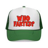 WHO FARTED? - funny retro 80s fart jokes vintage style Mesh Trucker Cap