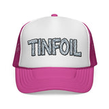 TINFOIL - hat funny conspiracy theory pun alien ufo lover punny sarcastic Mesh Trucker Cap