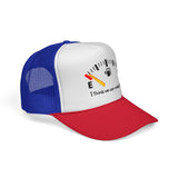 I THINK WE CAN MAKE IT - Out of Gas Empty Fuel Gauge Tank Funny Tired Mesh Trucker Cap
