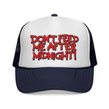 DON'T FEED ME AFTER MIDNIGHT - funny retro 80s 90s humor Mesh Trucker Cap