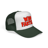WHO FARTED? - funny retro 80s fart jokes vintage style Mesh Trucker Cap
