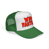 WHO FARTED? - funny retro 80s fart jokes vintage style Mesh Trucker Cap