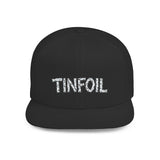 TINFOIL - Hat Funny Conspiracy Theory Pun Alien UFO Lover Punny Sarcastic 6 Panel Flat Snapback Cap