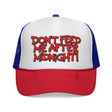 DON'T FEED ME AFTER MIDNIGHT - funny retro 80s 90s humor Mesh Trucker Cap