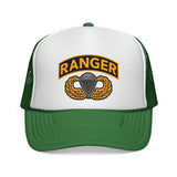 Ranger - Military Air USA Combat Veteran Soldier Vet Parachute logo Mesh Trucker Cap