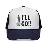 I'll GO - Retro Vintage 80s Space Shuttle Astronaut sci-fi Funny Exploration Humor Mesh Trucker Cap