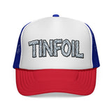 TINFOIL - hat funny conspiracy theory pun alien ufo lover punny sarcastic Mesh Trucker Cap