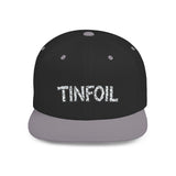 TINFOIL - Hat Funny Conspiracy Theory Pun Alien UFO Lover Punny Sarcastic 6 Panel Flat Snapback Cap