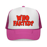 WHO FARTED? - funny retro 80s fart jokes vintage style Mesh Trucker Cap