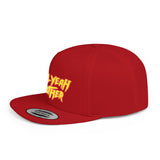 Hell Yeah Brother - 80s pop Culture Wrestling Quote USA bro Retro Throwback 6 Panel Flat Snap Back Hat