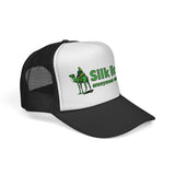 SILK ROAD Anonymous Marketplace Camel Logo - hacker crypto dark web Mesh Trucker Cap