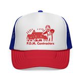 P.D.M. Contractors - True Crime Business Card PDM Pogo Clown Logo Mesh Trucker Cap