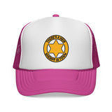 THERE'S A NEW SHERIFF IN TOWN - funny cowboy cop retro vintage fashion boss star badge Mesh Trucker Cap