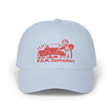 P.D.M. Contractors - True Crime Business Card PDM Pogo Clown Logo Embroidered Dad Hat