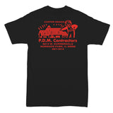 P.D.M. CONTRACTORS - John Wayne Gacy killer business - (2-sided) - T-shirt