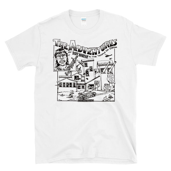ADVENTURES OF DAVID KORESH - Retro Vintage Waco Texas cult reproduction Branch Davidians 1993  - T-shirt