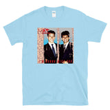 MENENDEZ I'M GONNA MISS YOU - throwback true crime brothers 80s album cover parody - T-Shirt