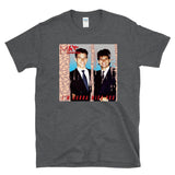 MENENDEZ I'M GONNA MISS YOU - throwback true crime brothers 80s album cover parody - T-Shirt