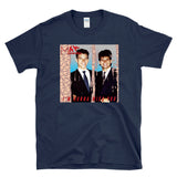 MENENDEZ I'M GONNA MISS YOU - throwback true crime brothers 80s album cover parody - T-Shirt