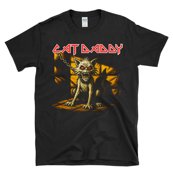 CAT DADDY - Heavy Metal Fan Kitten Lover Dad Parody - T-shirt