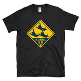 CATS JUMPING JAPANESE ROAD SIGN - Beware Japan Cat Lover - T-shirt