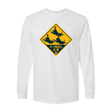 CATS JUMPING JAPANESE ROAD SIGN - Beware Japan Cat Lover - Long Sleeve T-shirt