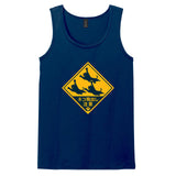 CATS JUMPING JAPANESE ROAD SIGN - Beware Japan Cat Lover - Tank Top