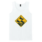 CATS JUMPING JAPANESE ROAD SIGN - Beware Japan Cat Lover - Tank Top